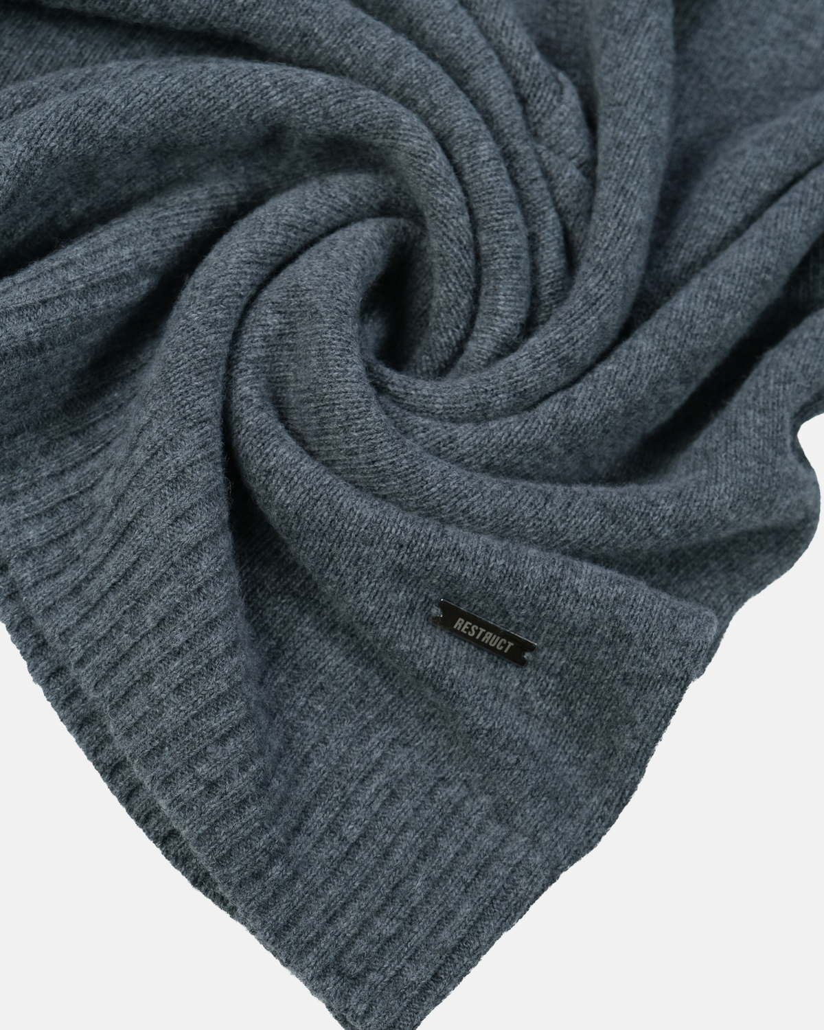 Cashmere Blend Knit Polo – Gray