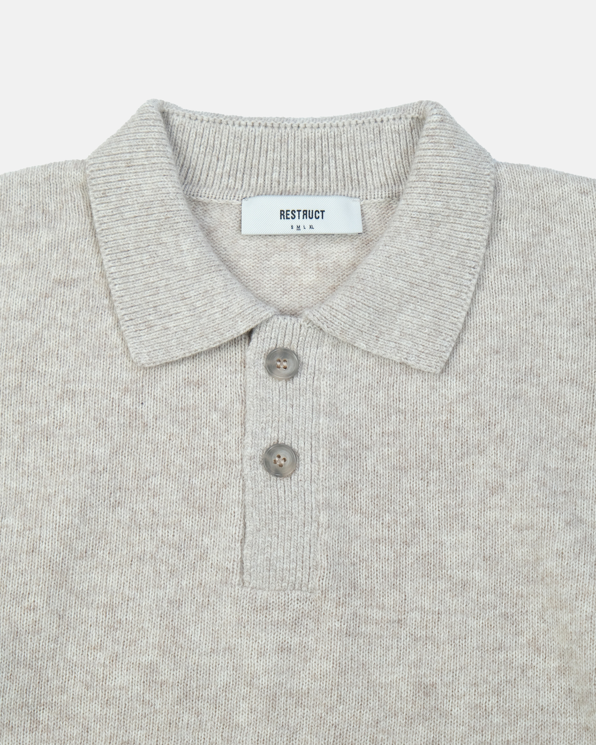 Cashmere Blend Knit Polo – Sand