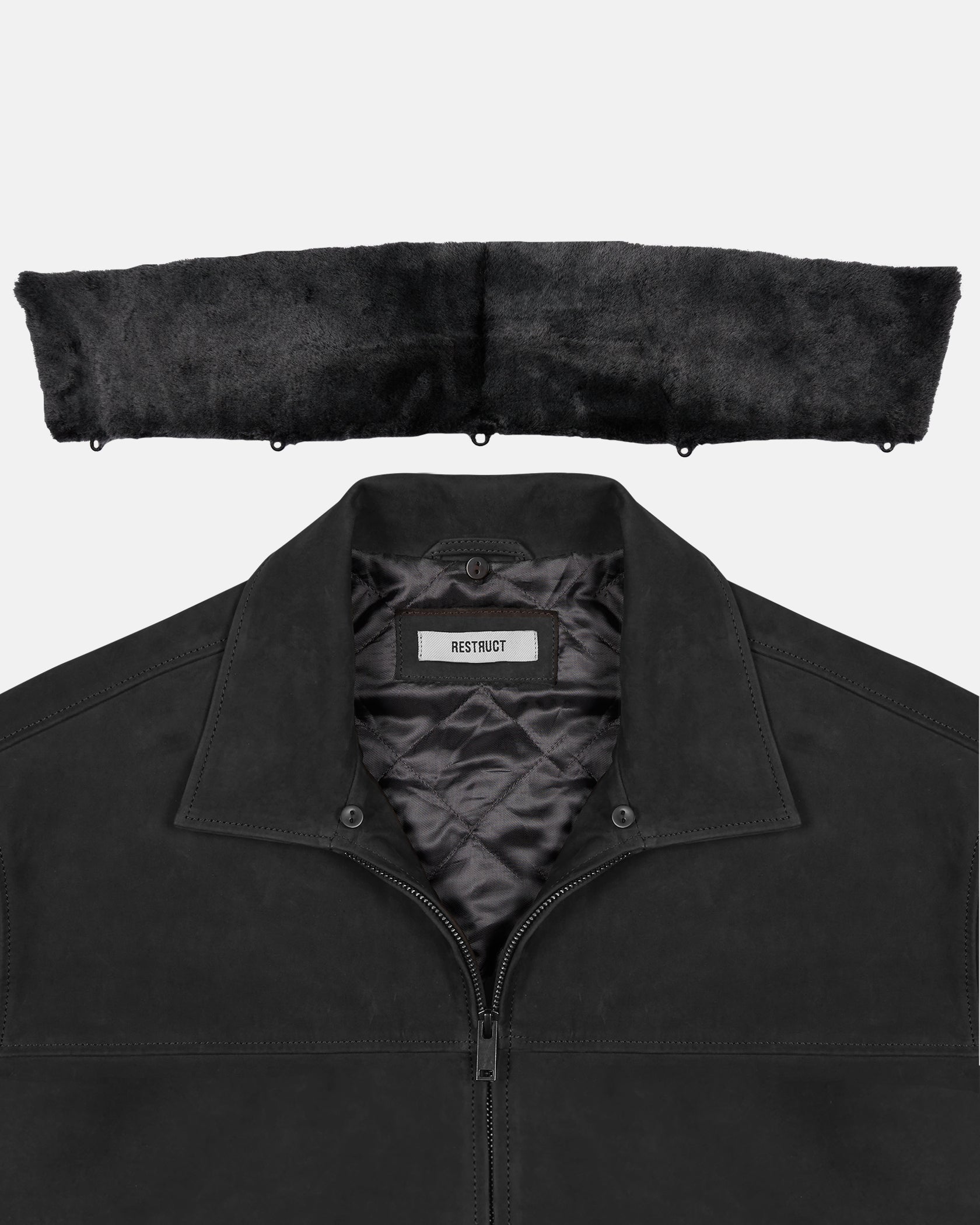 Leather Jacket Charcoal