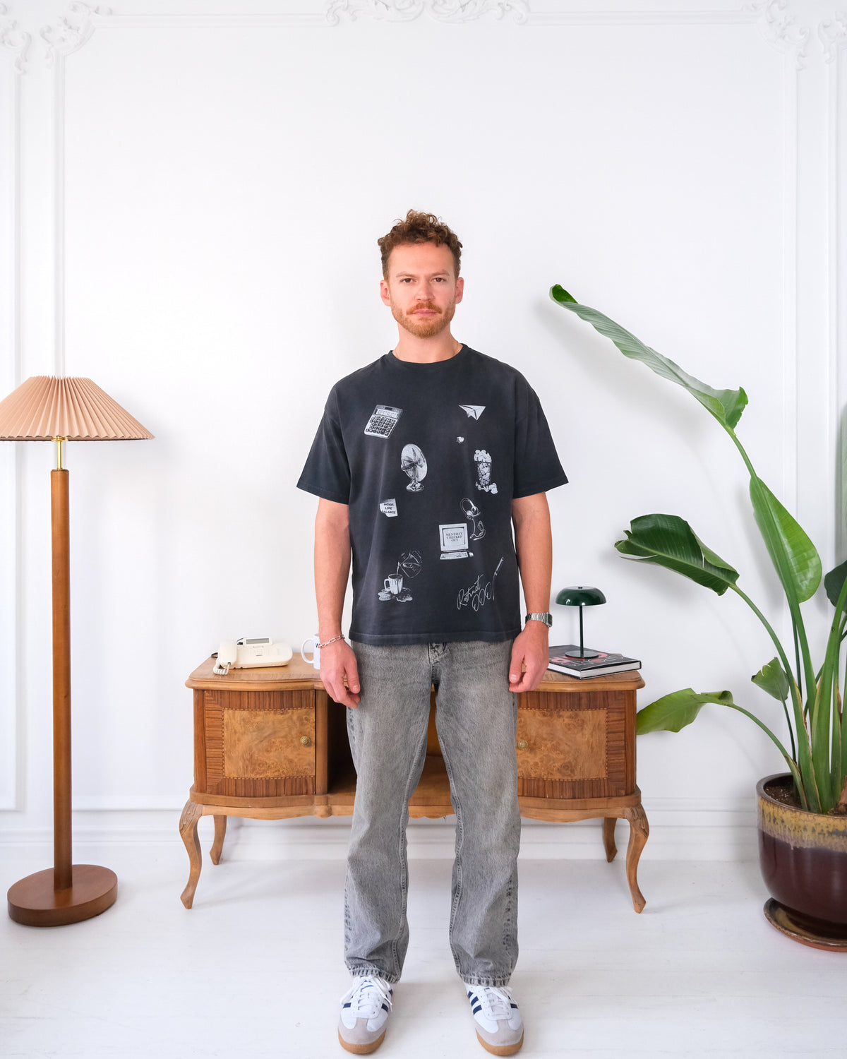 Office Sketches Tee Vintage Black
