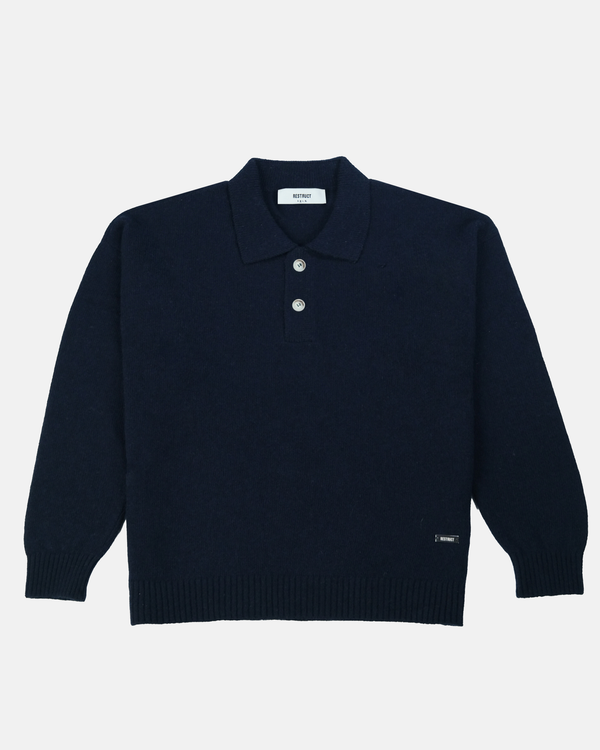 Cashmere Blend Knit Polo