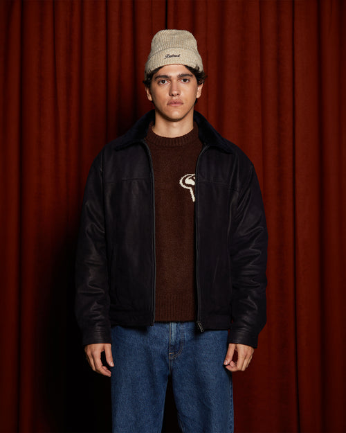 Leather Jacket Indigo