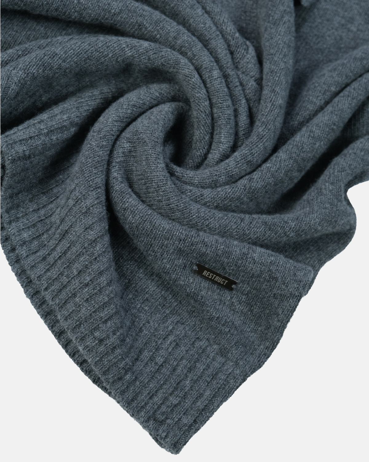 Cashmere Blend Knit Polo – Gray