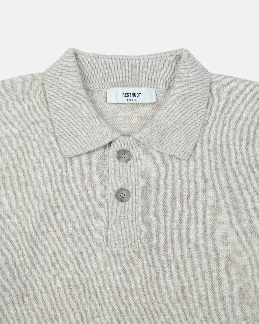 Cashmere Blend Knit Polo – Sand