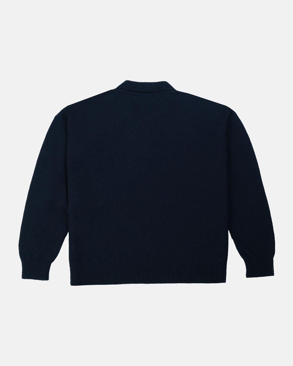 Cashmere Blend Knit Polo – Navy