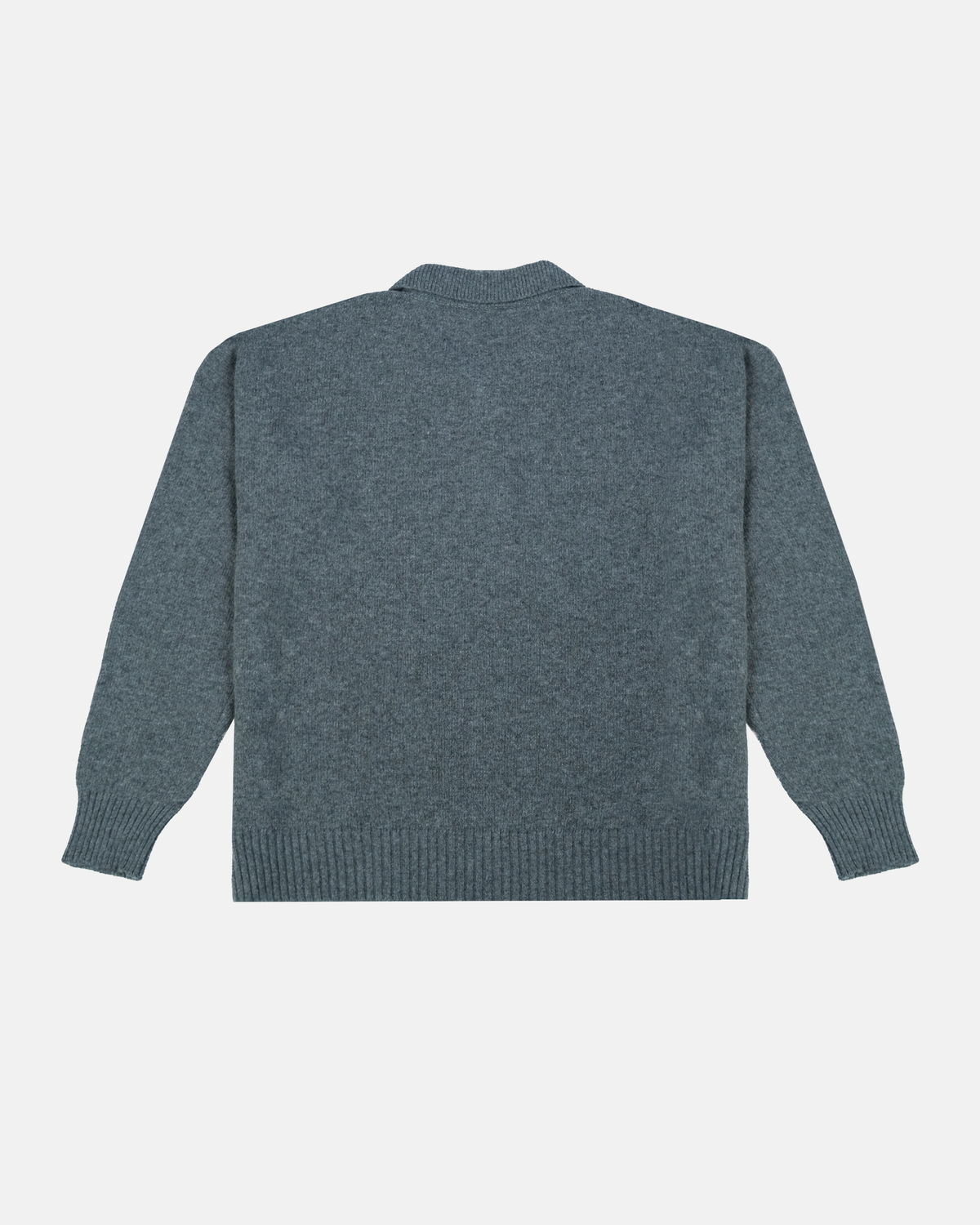 Cashmere Blend Knit Polo – Gray