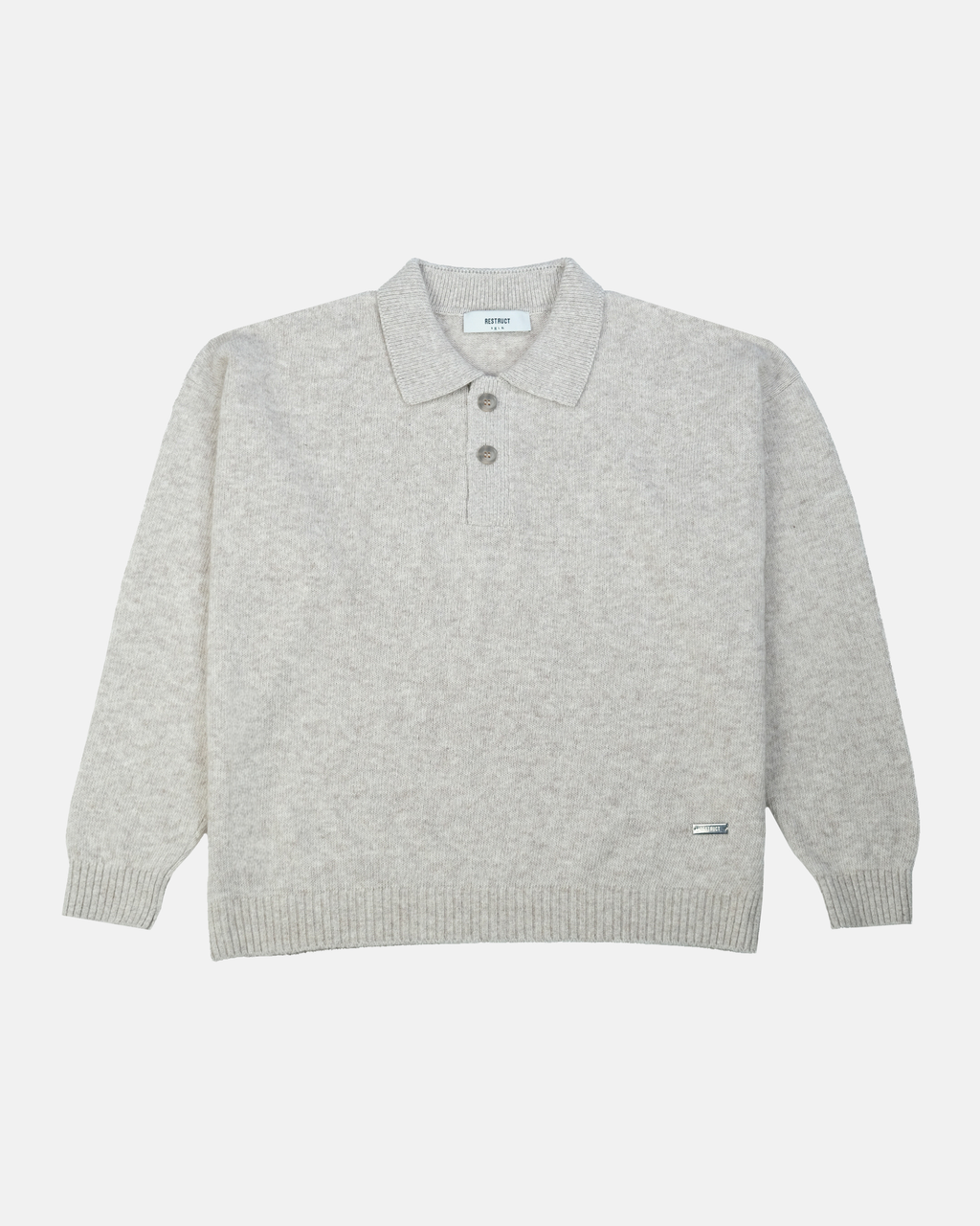 Cashmere Blend Knit Polo – Sand