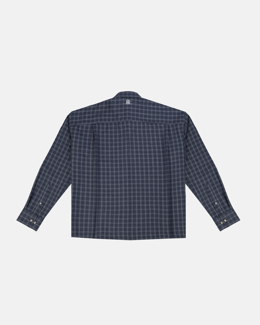 Boxy Fit Shirt – Navy Checkered