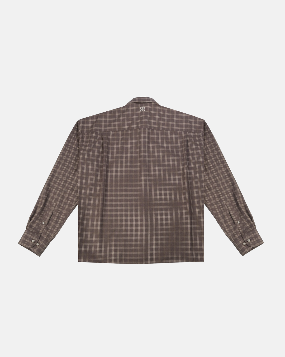 Boxy Fit Shirt – Brown Checkered