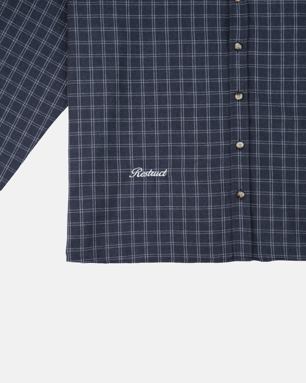 Boxy Fit Shirt – Navy Checkered